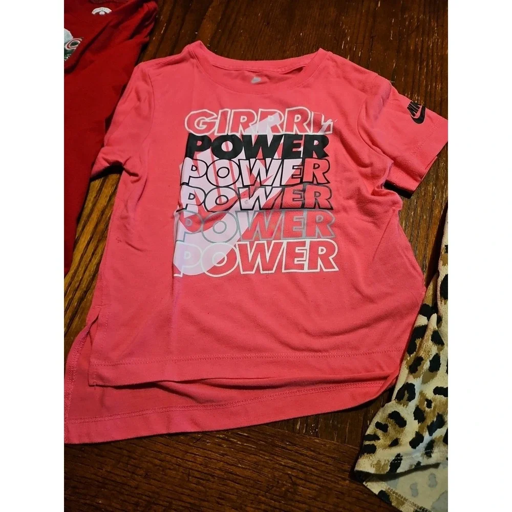 Youth‎ Girl Size 6 Tshirts Holiday Nike & 365 Kids 3pc bundle (A845)